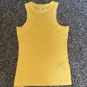 Madewell Yellow Fitted Tank Top